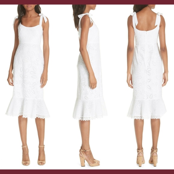 SALONI Dresses & Skirts - NWT SALONI Rosie Eyelet Broiderie Dress in‎ French White [ 12 US ]